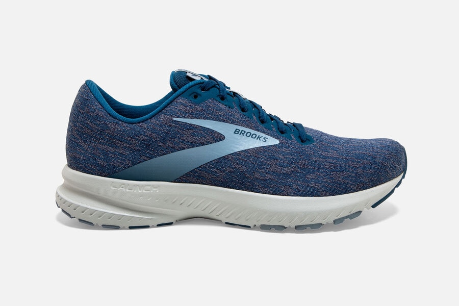 Brooks Launch 7 Mens Australia - Road Running Shoes - Blue/Navy/Grey (434-NFOBV)